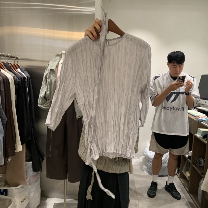 CHAE韓國代購女士新品人氣休閑熱賣襯衫蕾絲衫含圍巾褶皺CHAE襯衫/蕾絲衫圖色4