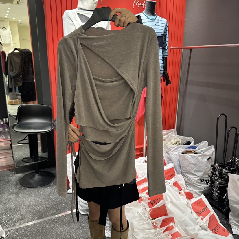 RARE CLOSET東大門實拍女裝新品真品人氣推薦熱賣長袖T恤RARE CLOSET長袖T恤圖色2