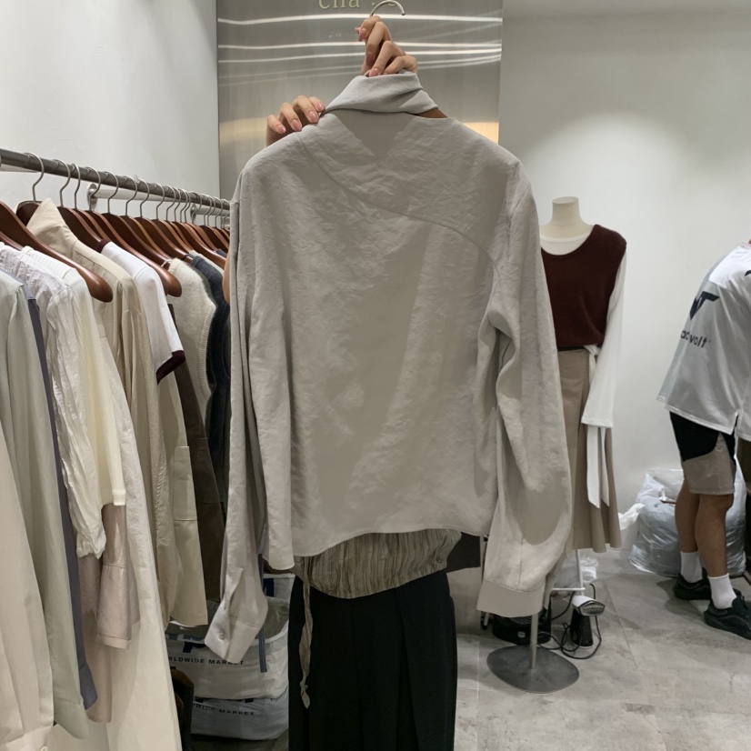 CHAE東大門直郵女裝新品真品推薦休閑人氣襯衫蕾絲衫含圍巾CHAE襯衫/蕾絲衫