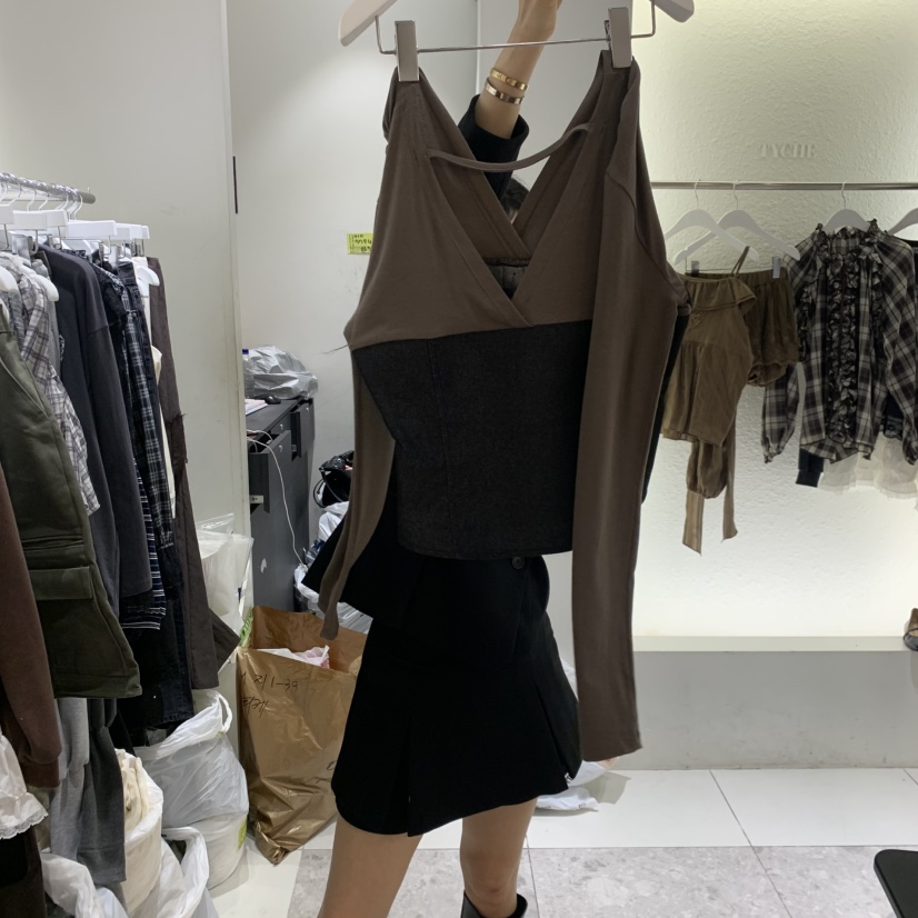 TYCHE韓國直郵女士新品休閑人氣熱賣推薦真品長袖T恤疊穿TYCHE長袖T恤