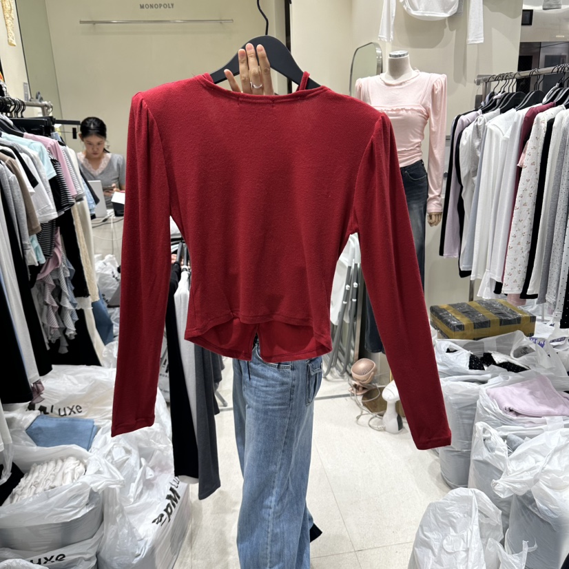 MONOPOLY韓國代購女士新品真品人氣休閑熱賣推薦時尚長袖T恤MONO_POLY長袖T恤