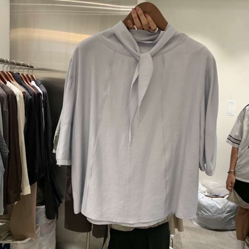 CHAE東大門實拍女裝新品人氣真品時尚休閑推薦熱賣T恤圍巾CHAET恤圖色2