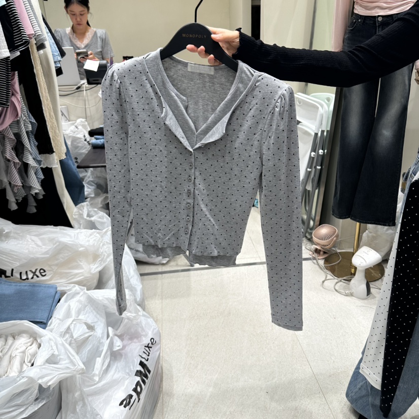 MONOPOLY韓國直郵女士新款時尚人氣真品休閑熱賣推薦長袖T恤MONO_POLY長袖T恤圖色2