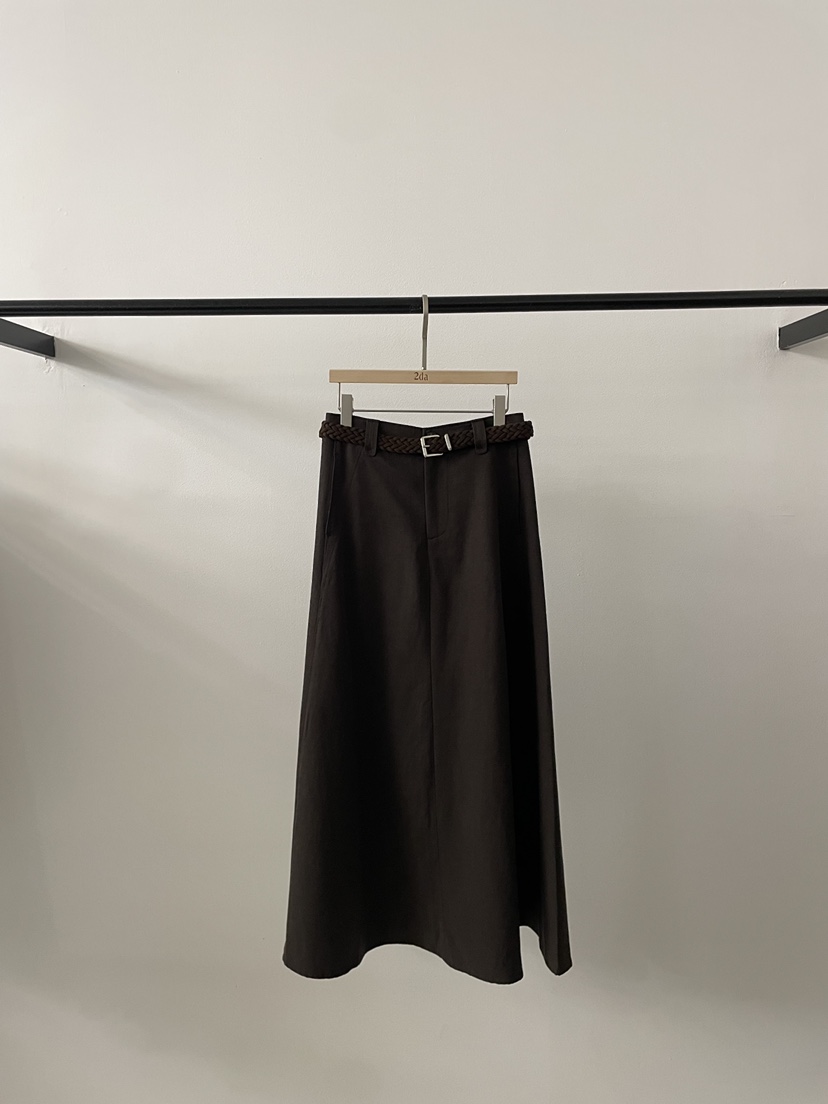 2DA/DARIMI-P東大門直郵女士新品推薦休閑人氣長裙含腰帶2DA/DARIMI-P長裙圖色2棕色