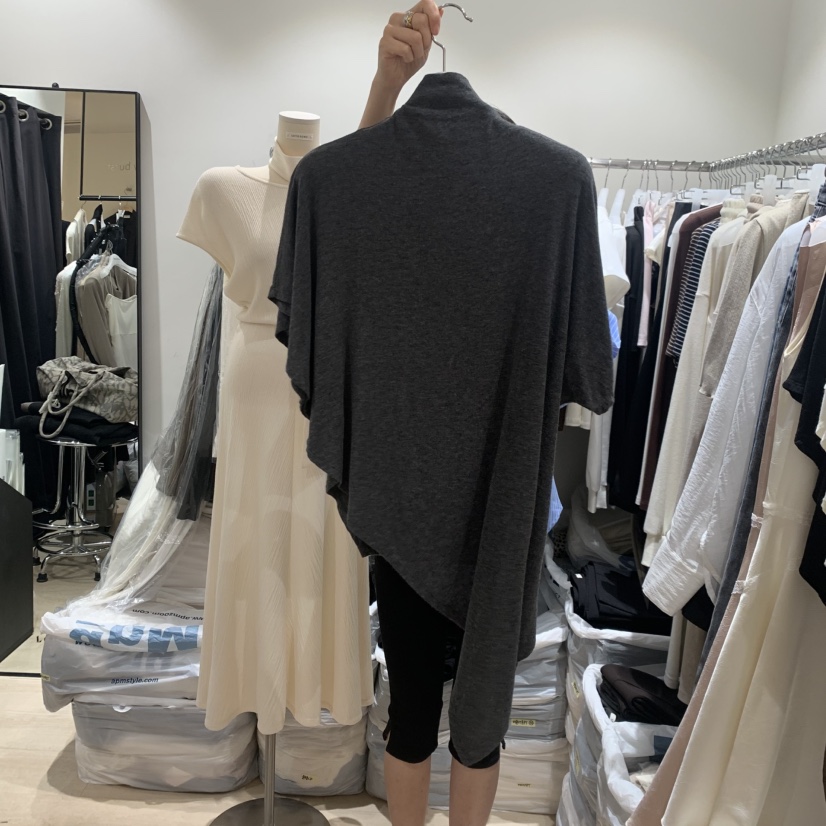 LOVE SOME東大門直郵女裝新品熱賣休閑時尚真品T恤不對稱LOVE SOMET恤圖色2墨