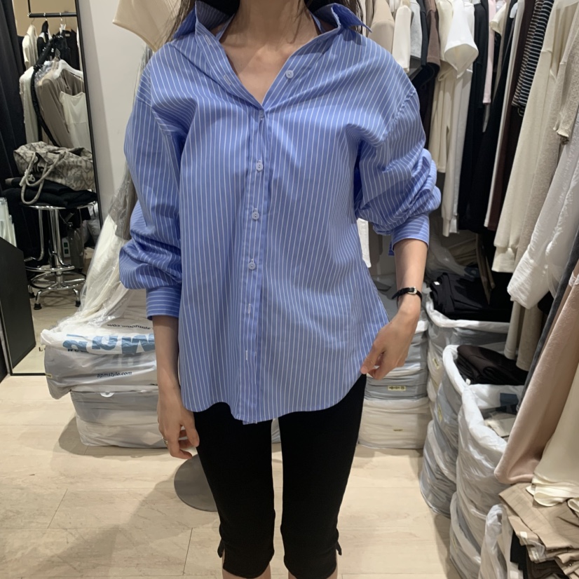 LOVE SOME韓國代購女裝新品推薦休閑人氣襯衫蕾絲衫露背LOVE SOME襯衫/蕾絲衫圖色1