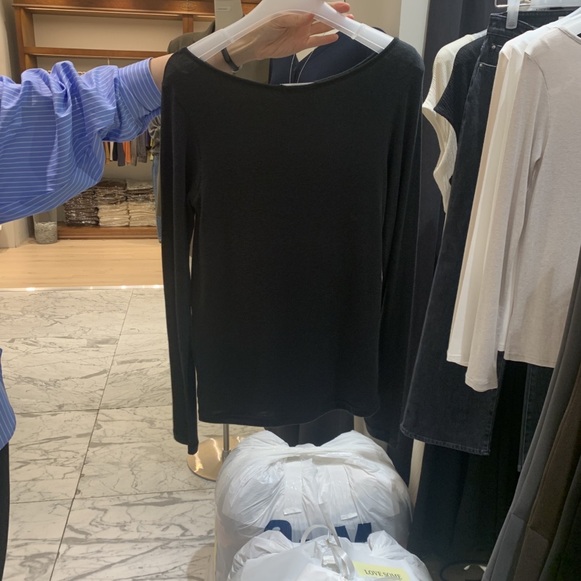 LOVE SOME韓國代購女士新品推薦真品休閑熱賣長袖T恤船領LOVE SOME長袖T恤