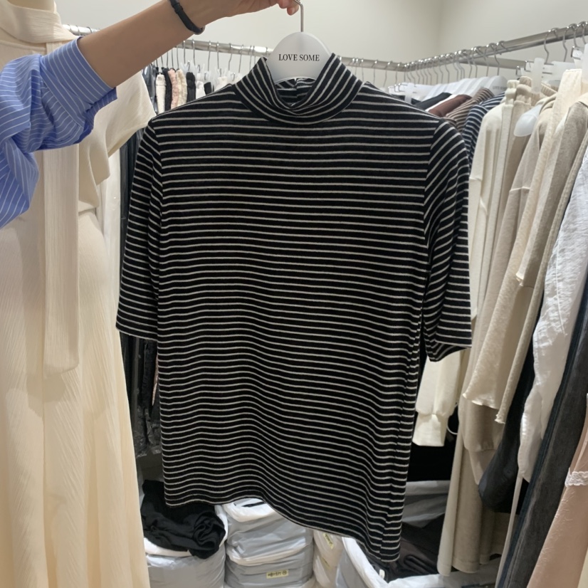 LOVE SOME東大門實拍女士新款推薦時尚人氣真品休閑熱賣T恤LOVE SOMET恤圖色2黑