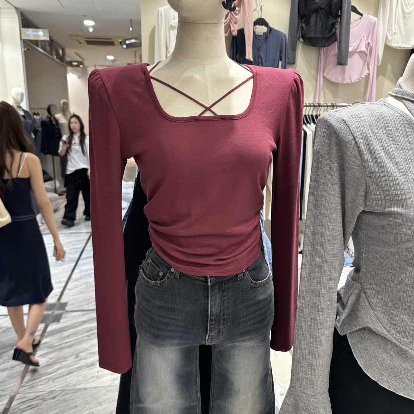 MONOPOLY東大門實拍女士新款真品熱賣推薦休閑人氣長袖T恤MONO_POLY長袖T恤圖色2