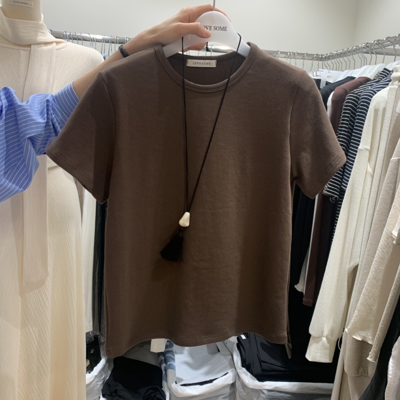 LOVE SOME東大門代購女裝新款人氣熱賣休閑推薦真品T恤抓絨LOVE SOMET恤圖色3