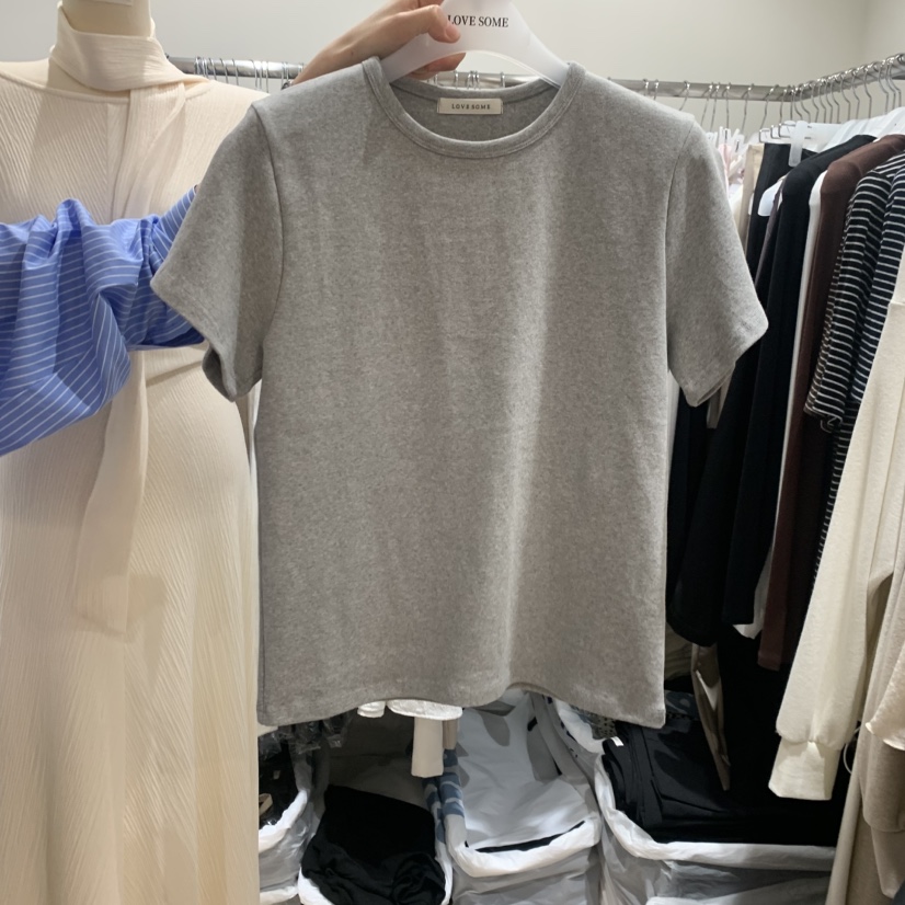 LOVE SOME東大門代購女裝新款人氣熱賣休閑推薦真品T恤抓絨LOVE SOMET恤圖色5