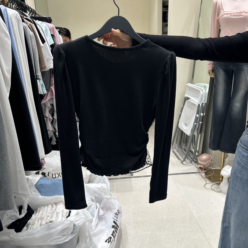 MONOPOLY韓國代購女裝新品推薦人氣時尚休閑真品襯衫蕾絲衫MONO_POLY襯衫/蕾絲衫