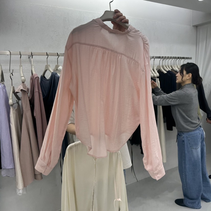 LEPI東大門代購女士新品休閑人氣時尚熱賣襯衫蕾絲衫褶皺LEPI襯衫/蕾絲衫