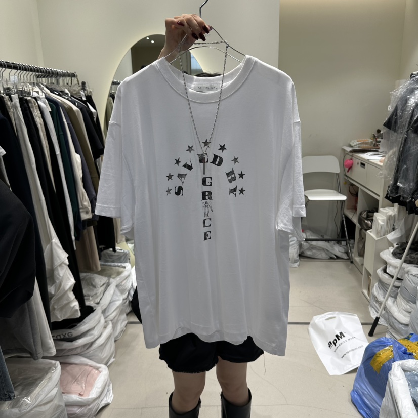 AT THE END東大門代購女士新品休閑時尚推薦熱賣人氣T恤AT THE ENDT恤圖色1