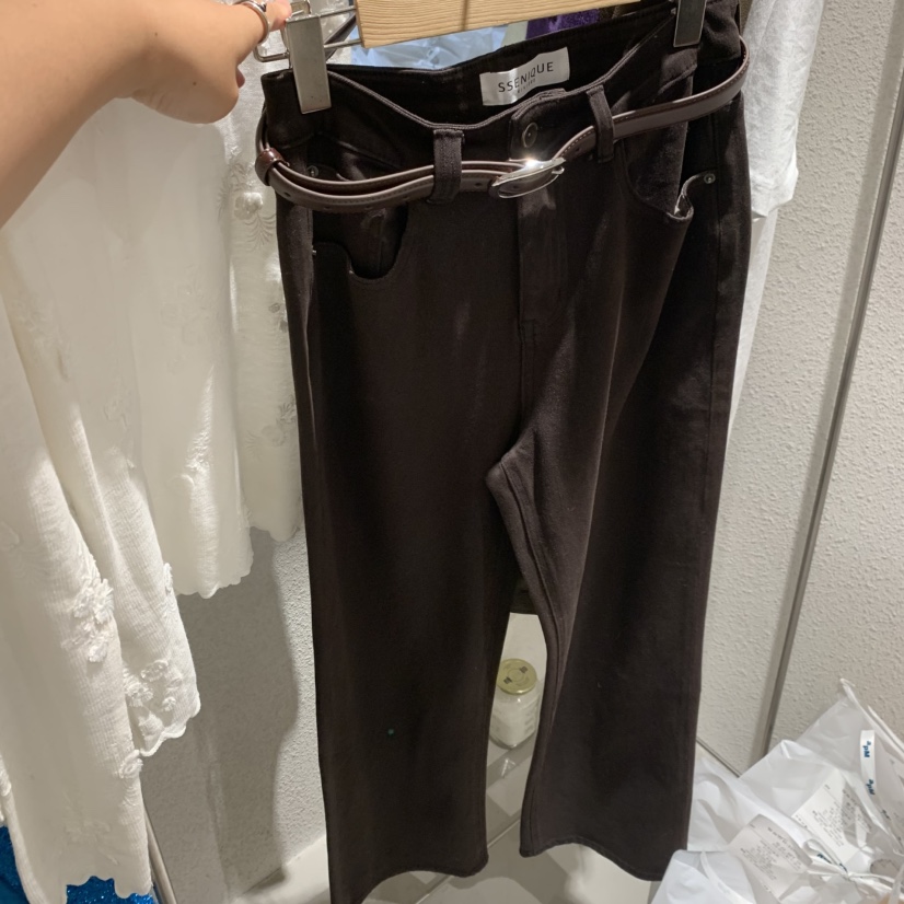 SSENIQUE韓國直郵女士新款推薦時尚真品休閑褲不含腰帶柔軟SSENIQUE休閑褲圖色2
