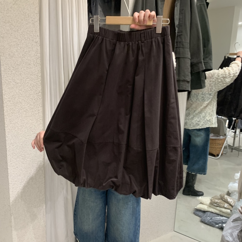 SSENIQUE東大門實拍女士新品人氣推薦休閑時尚半身裙中短裙SSENIQUE半身裙/中短裙圖色1棕色
