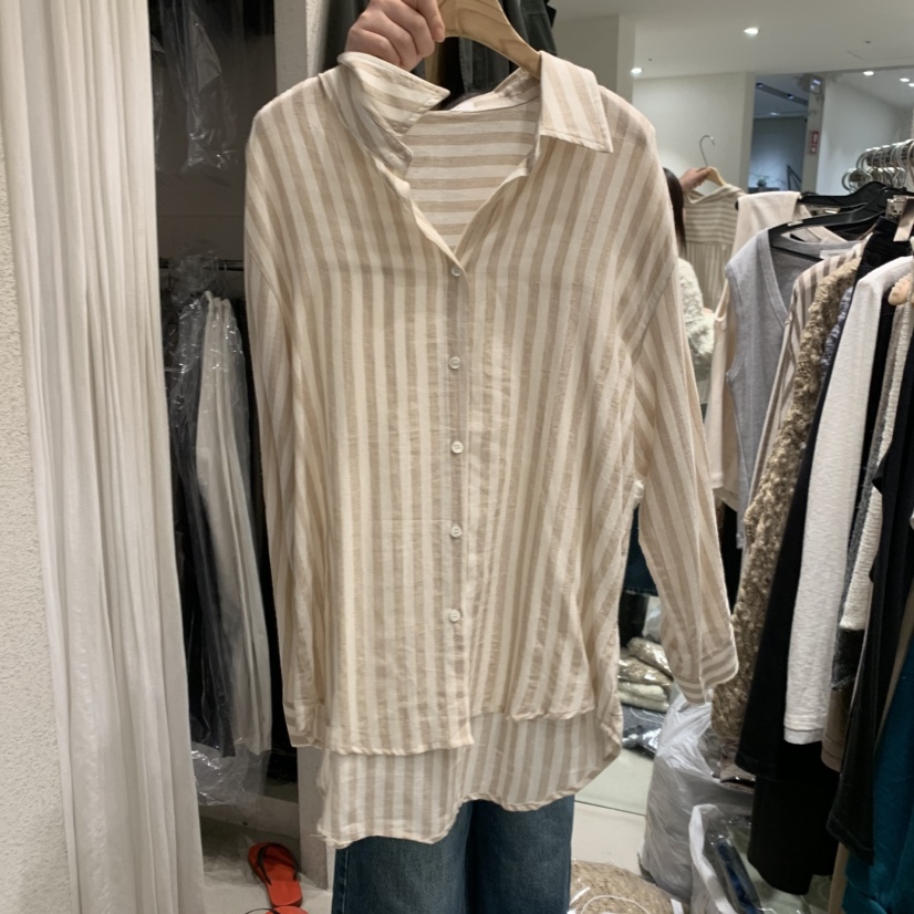 SSENIQUE韓國直郵女裝新品推薦時尚休閑熱賣襯衫蕾絲衫直筒SSENIQUE襯衫/蕾絲衫圖色1米