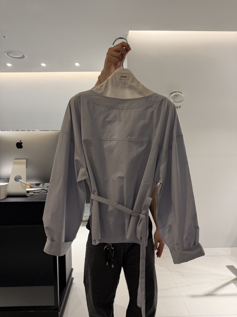 YOUR-P東大門代購女士新品真品熱賣時尚襯衫蕾絲衫含腰帶YOUR-P襯衫/蕾絲衫圖色2