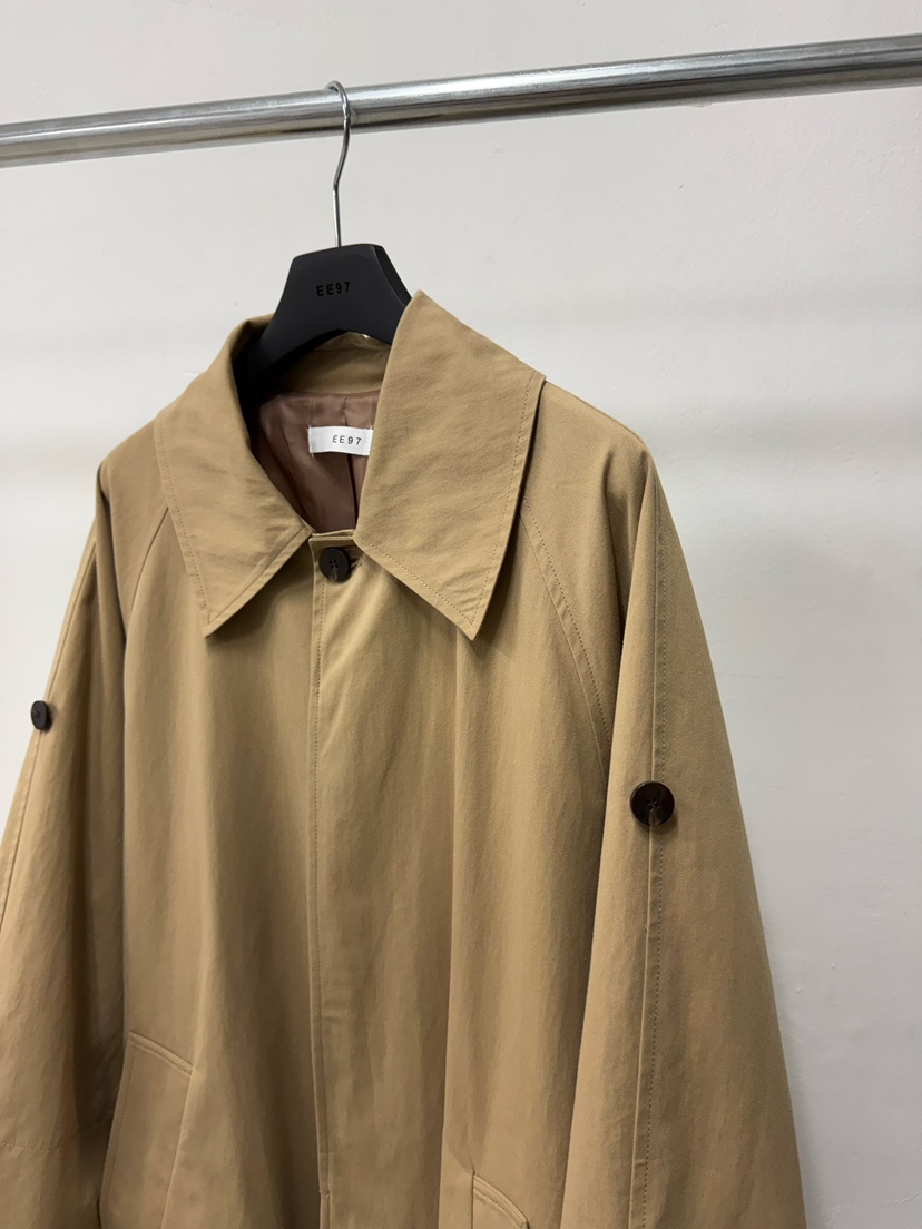 EE97韓國直郵女士新品真品時尚人氣休閑推薦長款風衣長款EE97長款風衣
