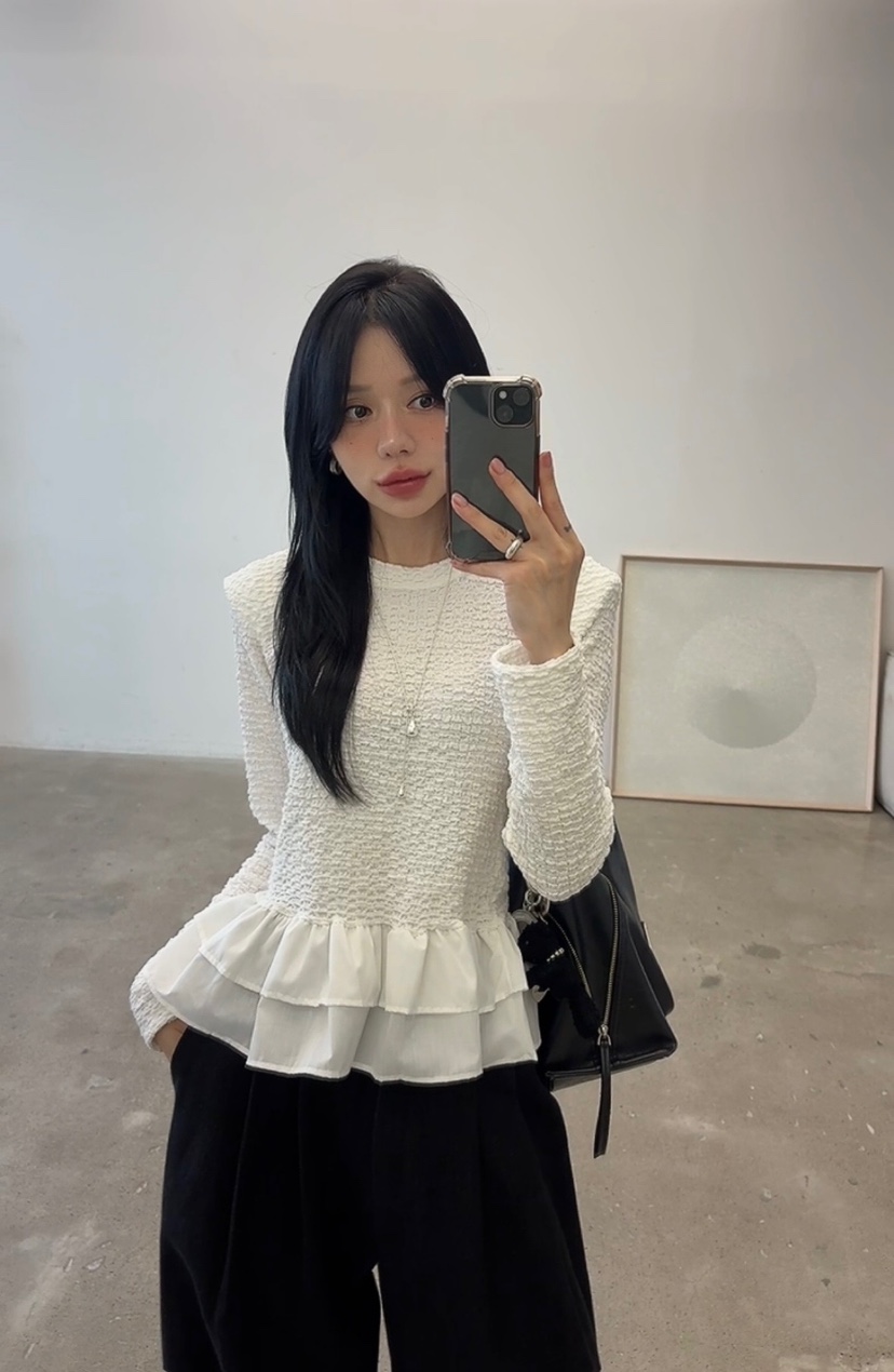 AMUSE SEOUL東大門直郵女裝新款真品推薦時尚熱賣長袖T恤AMUSE SEOUL長袖T恤