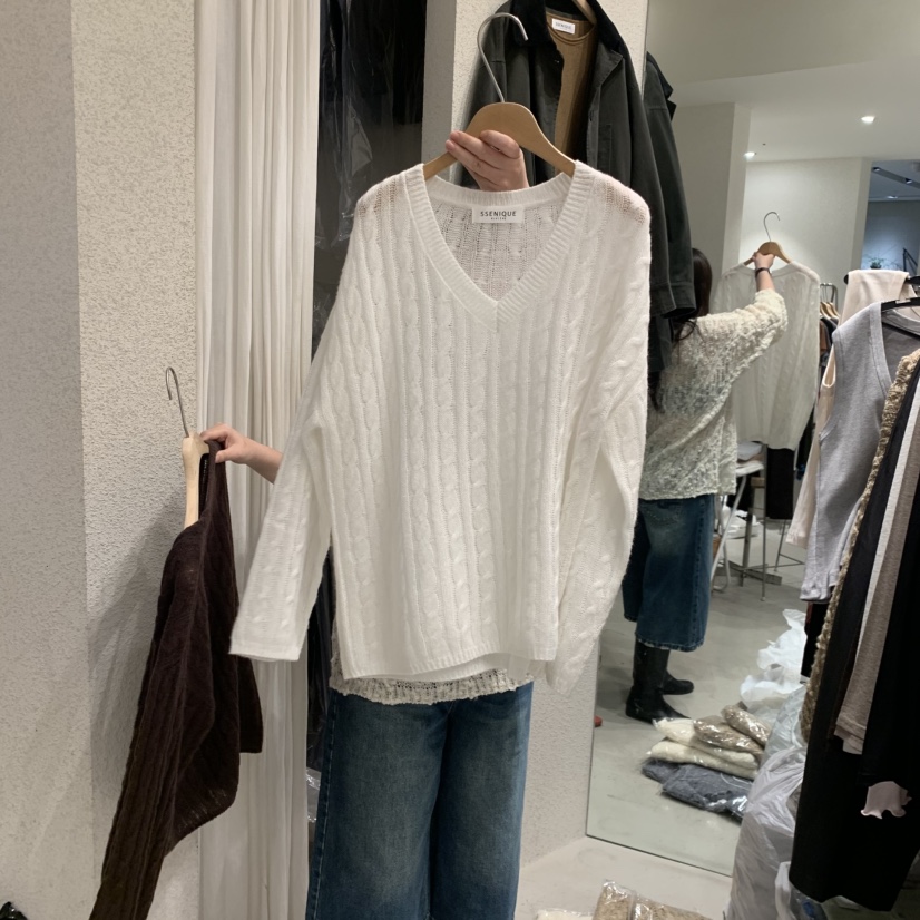 SSENIQUE韓國直郵女士新品休閑推薦時尚人氣真品針織衫羊絨SSENIQUE針織衫圖色3