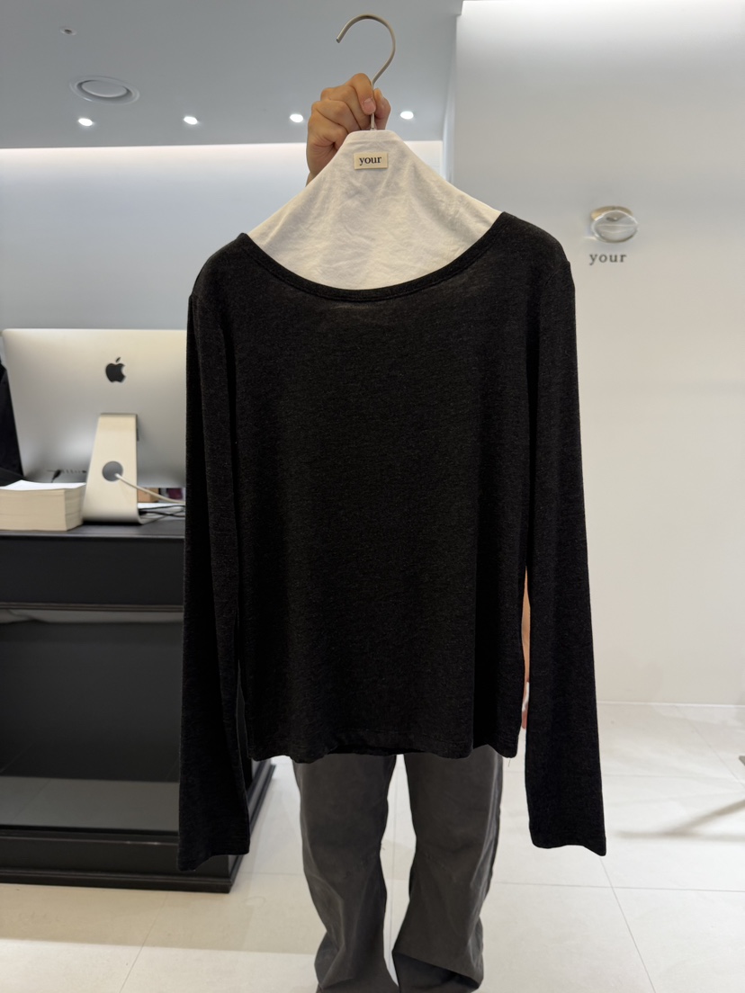 YOUR-P東大門實拍女士新款真品人氣休閑時尚熱賣長袖T恤YOUR-P長袖T恤圖色3墨色
