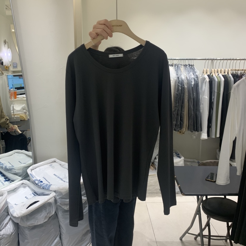 NAVYBURST東大門代購女裝新品熱賣休閑時尚真品推薦長袖T恤NAVY BURST長袖T恤圖色2墨