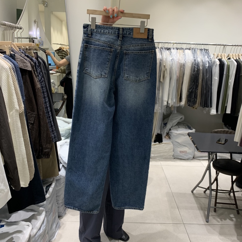 NAVYBURST韓國代購女士新品熱賣人氣時尚推薦休閑牛仔褲中號NAVY BURST牛仔褲
