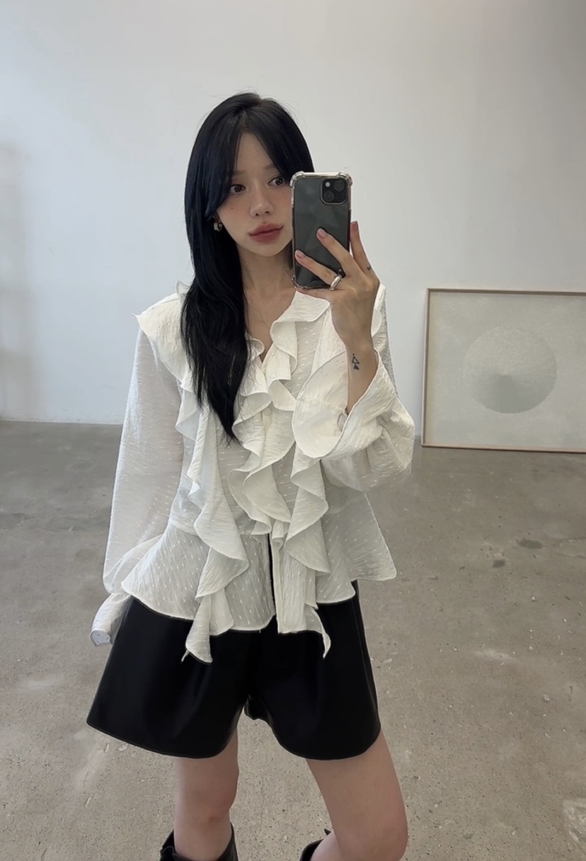 AMUSE SEOUL東大門實拍女士新品熱賣時尚真品襯衫蕾絲衫AMUSE SEOUL襯衫/蕾絲衫