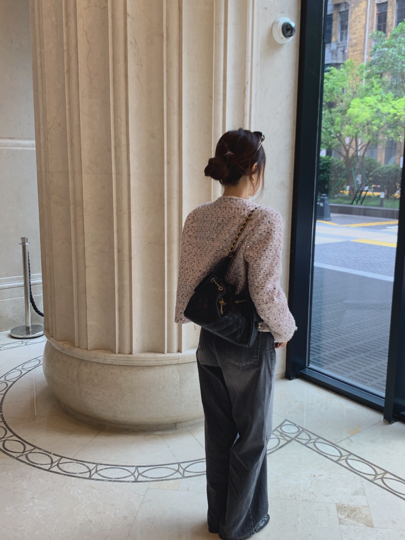 LA CREME東大門代購女裝新款休閑時尚推薦人氣夾克粗花呢LA CREME夾克