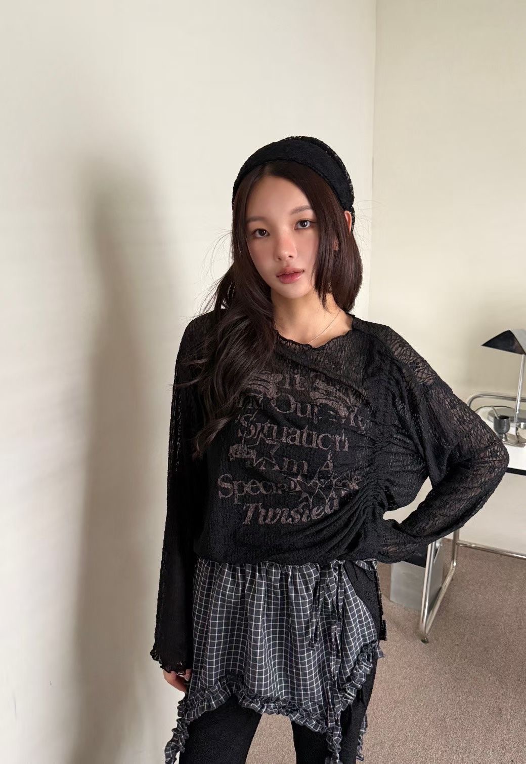GISELE韓國直郵女裝新款時尚真品推薦休閑人氣熱賣長袖T恤GISELE長袖T恤圖色2