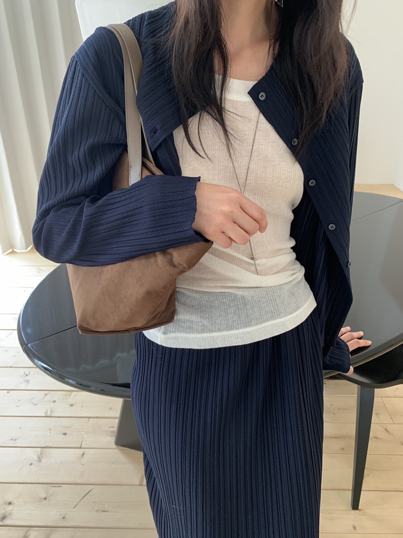 TORRE韓國代購女裝新品熱賣人氣休閑開衫不含內搭褶裥開衫TORRE開衫