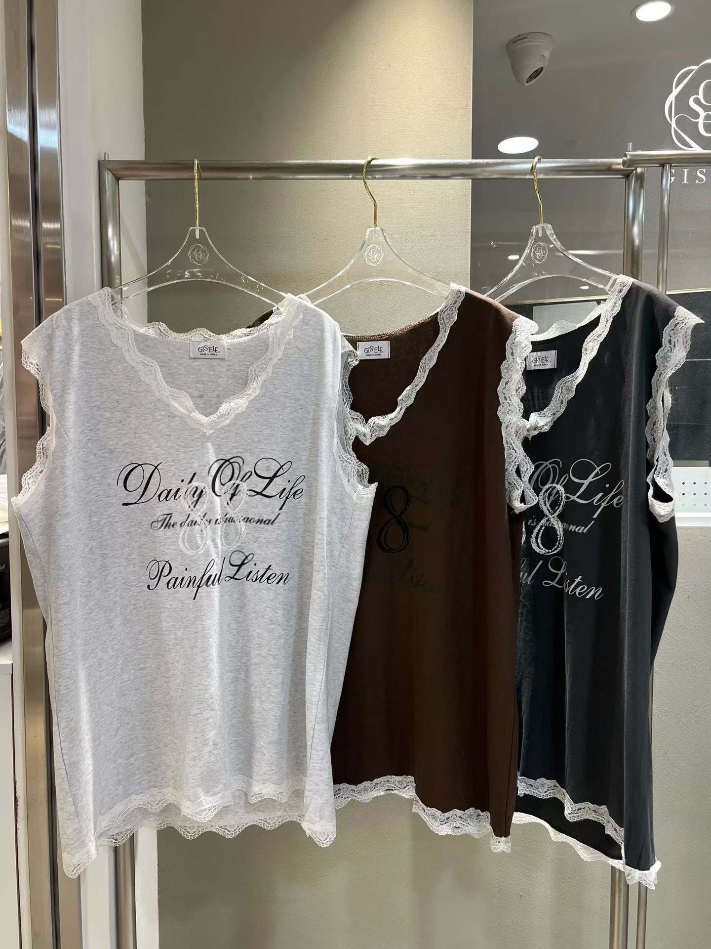GISELE韓國直郵女士新品熱賣人氣推薦時尚休閑真品吊帶背心GISELE吊帶/背心