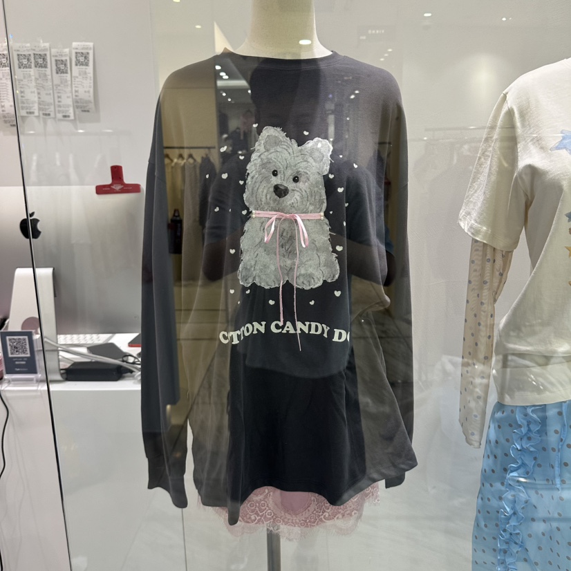 VINTAGE 888韓國代購女裝新品推薦休閑真品時尚熱賣長袖T恤VINTAGE 888長袖T恤圖色2