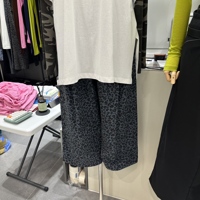 CHAVI韓國直郵女士新品推薦真品熱賣人氣休閑褲含腰帶豹紋CHAVI休閑褲
