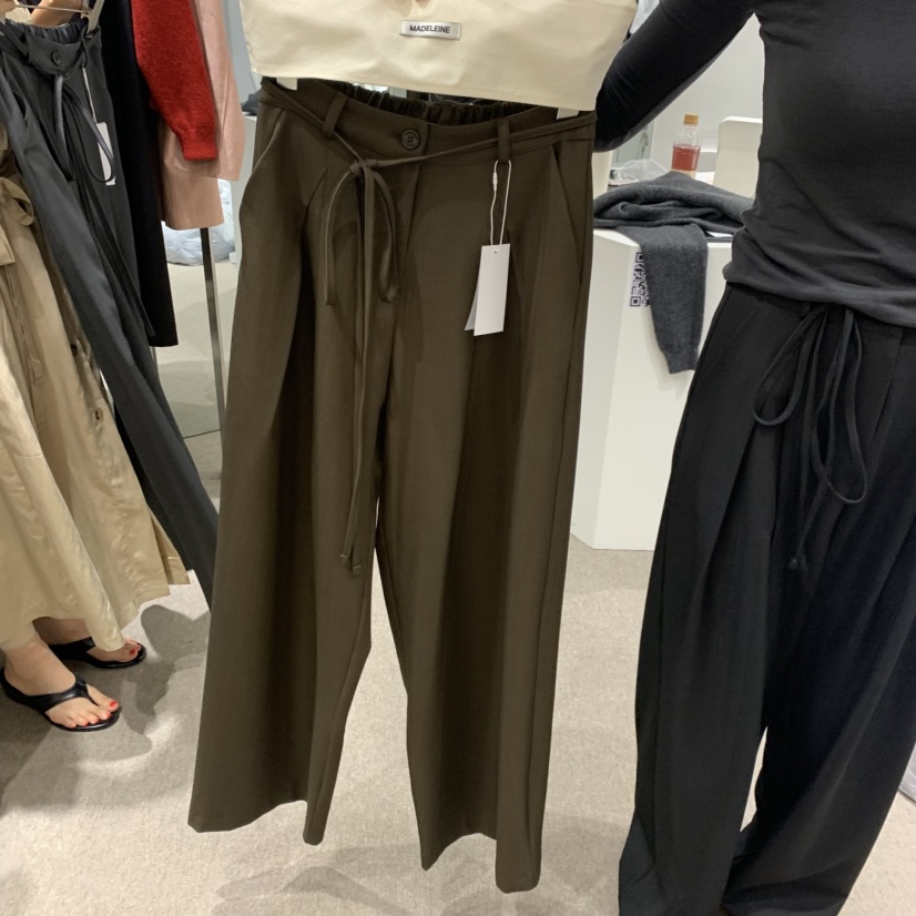 MADELEINE韓國代購女裝新款人氣休閑熱賣時尚休閑褲含腰繩MADELEINE休閑褲圖色2