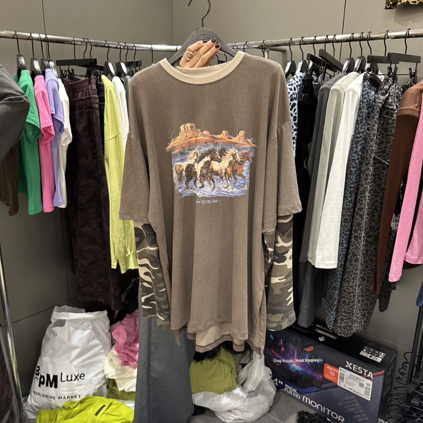 CHAVI東大門實拍女裝新品時尚推薦人氣休閑真品熱賣長袖T恤CHAVI長袖T恤圖色2