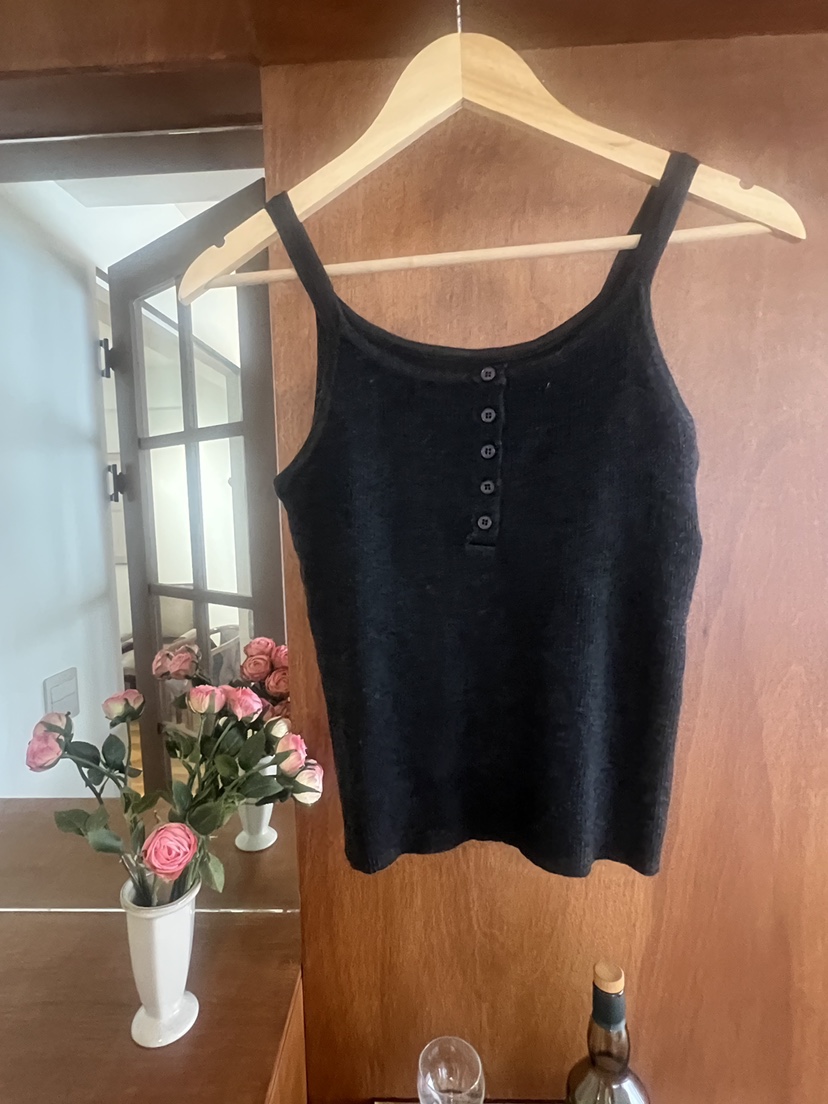 FABRIC韓國直郵女士新款真品熱賣人氣時尚吊帶背心無袖紐扣FABRIC吊帶/背心圖色3