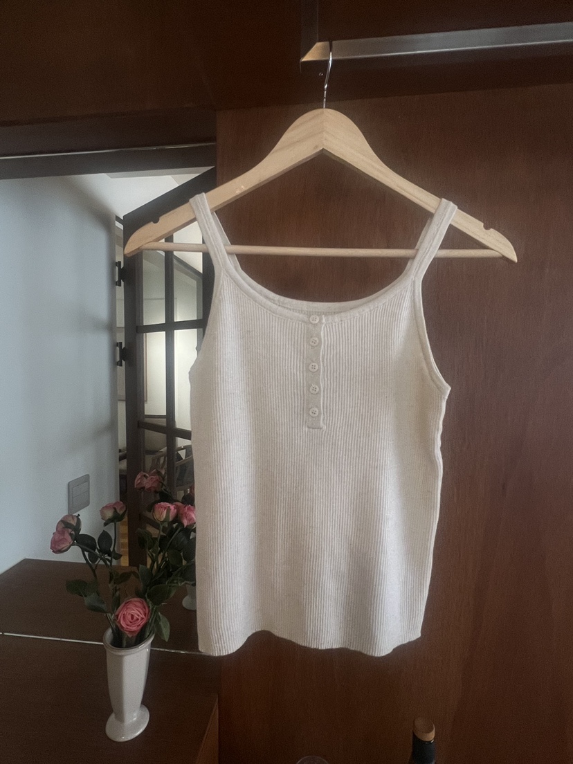 FABRIC韓國直郵女士新款真品熱賣人氣時尚吊帶背心無袖紐扣FABRIC吊帶/背心圖色4