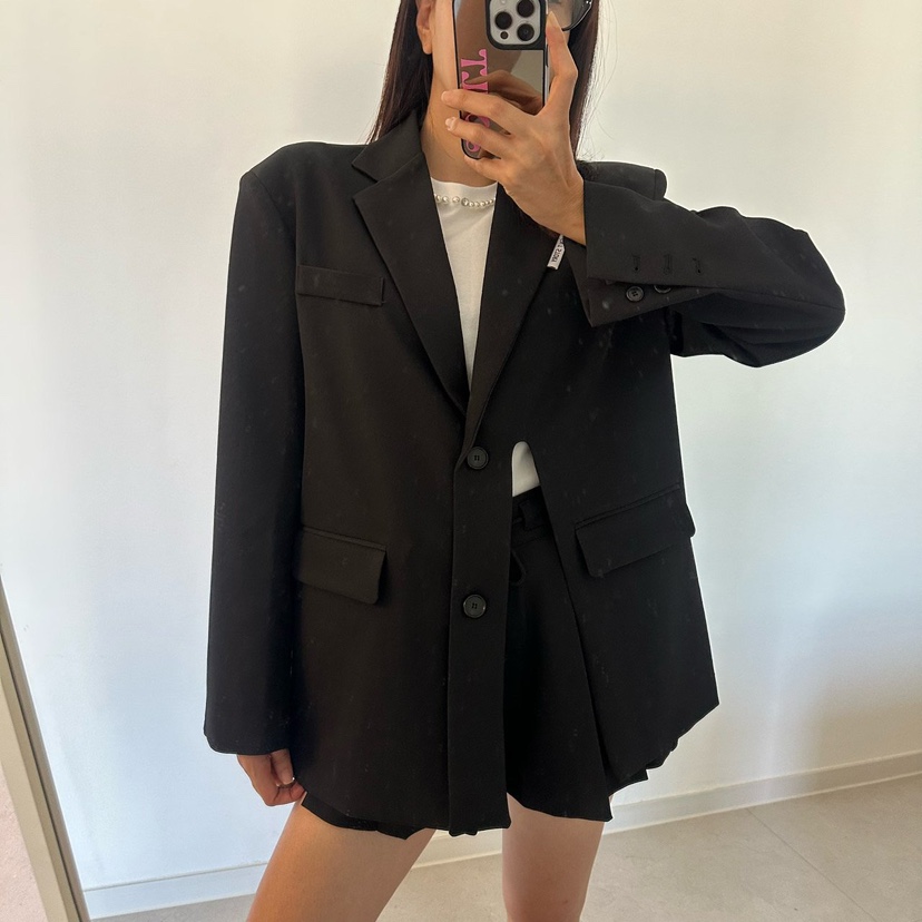 SOUIT韓國代購女裝新品時尚推薦真品熱賣人氣西裝西服開衩SOUIT西裝/西服圖色2