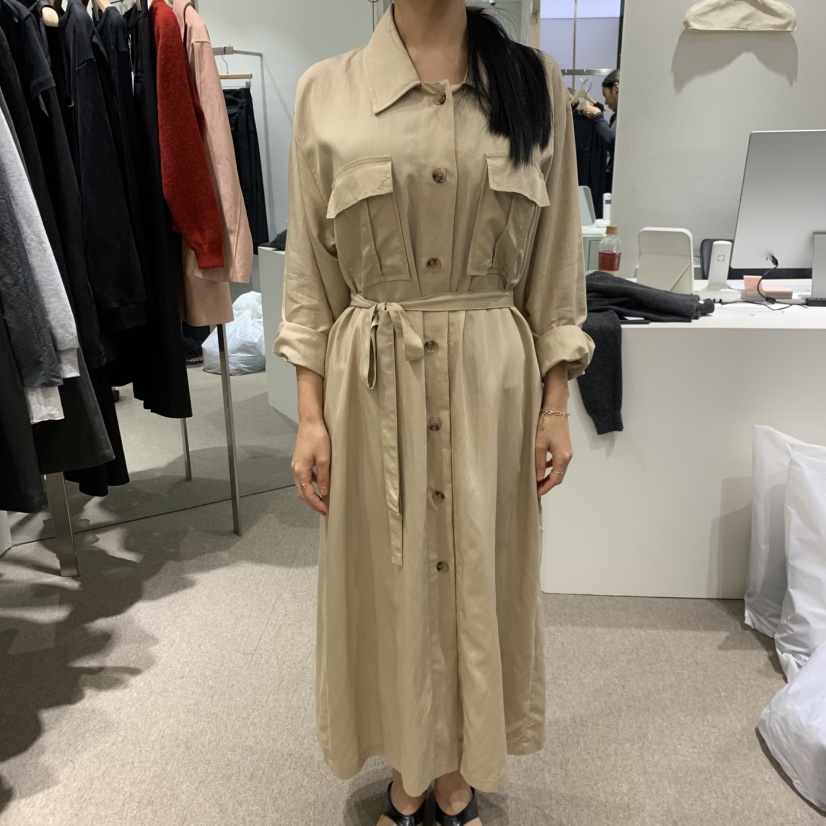 MADELEINE東大門實拍女士新品熱賣休閑人氣時尚連衣裙含腰帶MADELEINE連衣裙圖色1