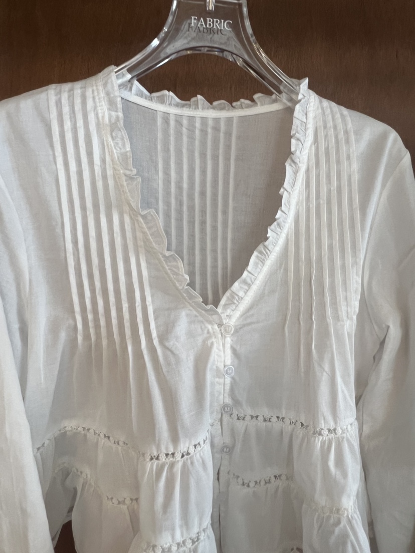 FABRIC韓國直郵女士新款熱賣真品推薦時尚人氣襯衫蕾絲衫FABRIC襯衫/蕾絲衫