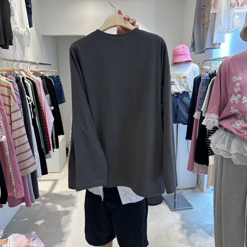 EVE韓國代購女士新品職業推薦休閑熱賣時尚真品人氣長袖T恤EVE長袖T恤