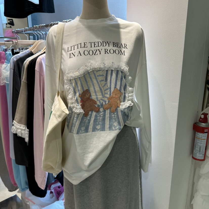 EVE韓國代購女士新品職業推薦休閑熱賣時尚真品人氣長袖T恤EVE長袖T恤圖色1