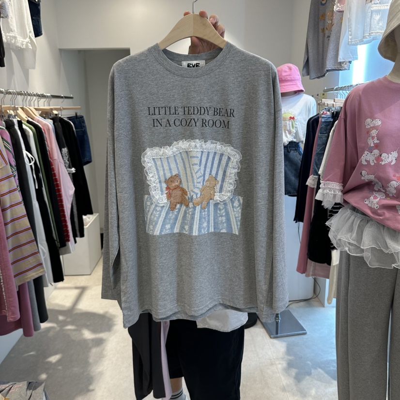 EVE韓國代購女士新品職業推薦休閑熱賣時尚真品人氣長袖T恤EVE長袖T恤圖色2