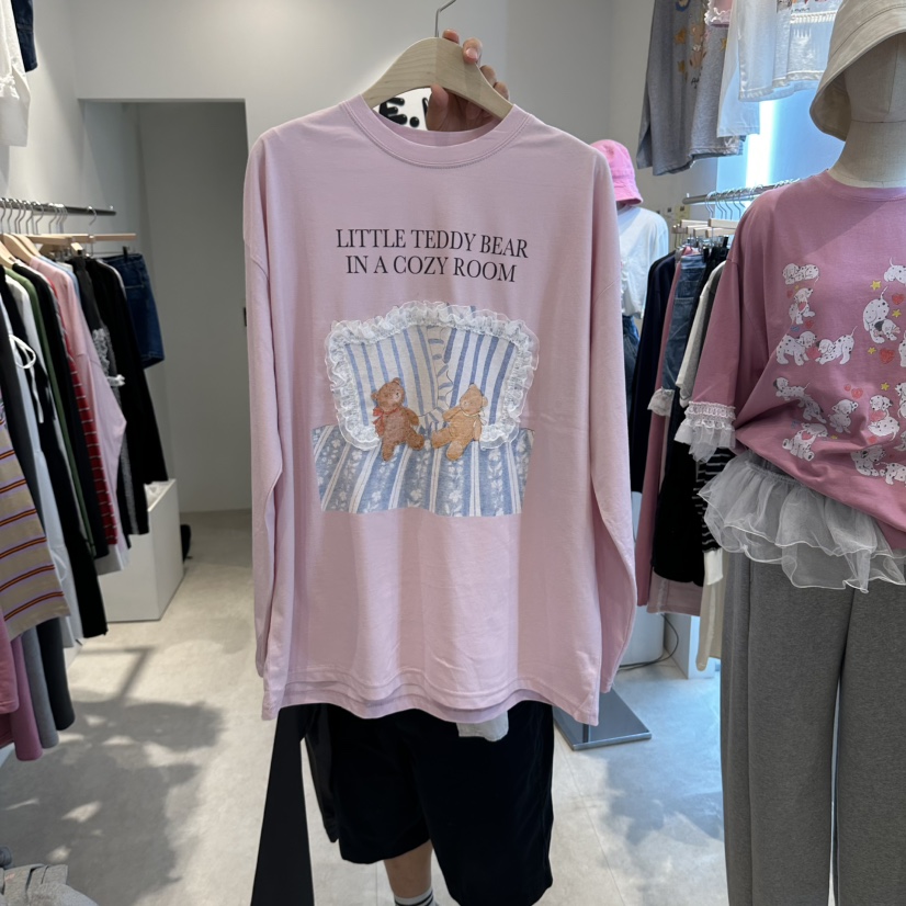 EVE韓國代購女士新品職業推薦休閑熱賣時尚真品人氣長袖T恤EVE長袖T恤圖色3