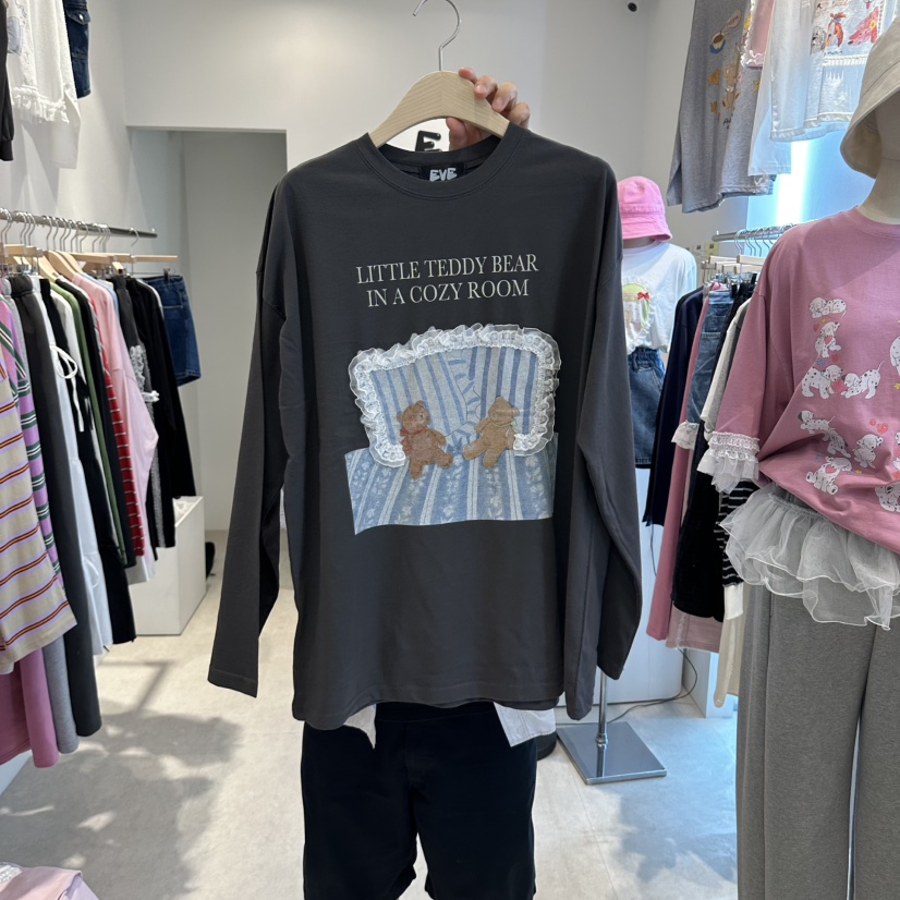 EVE韓國代購女士新品職業推薦休閑熱賣時尚真品人氣長袖T恤EVE長袖T恤圖色4