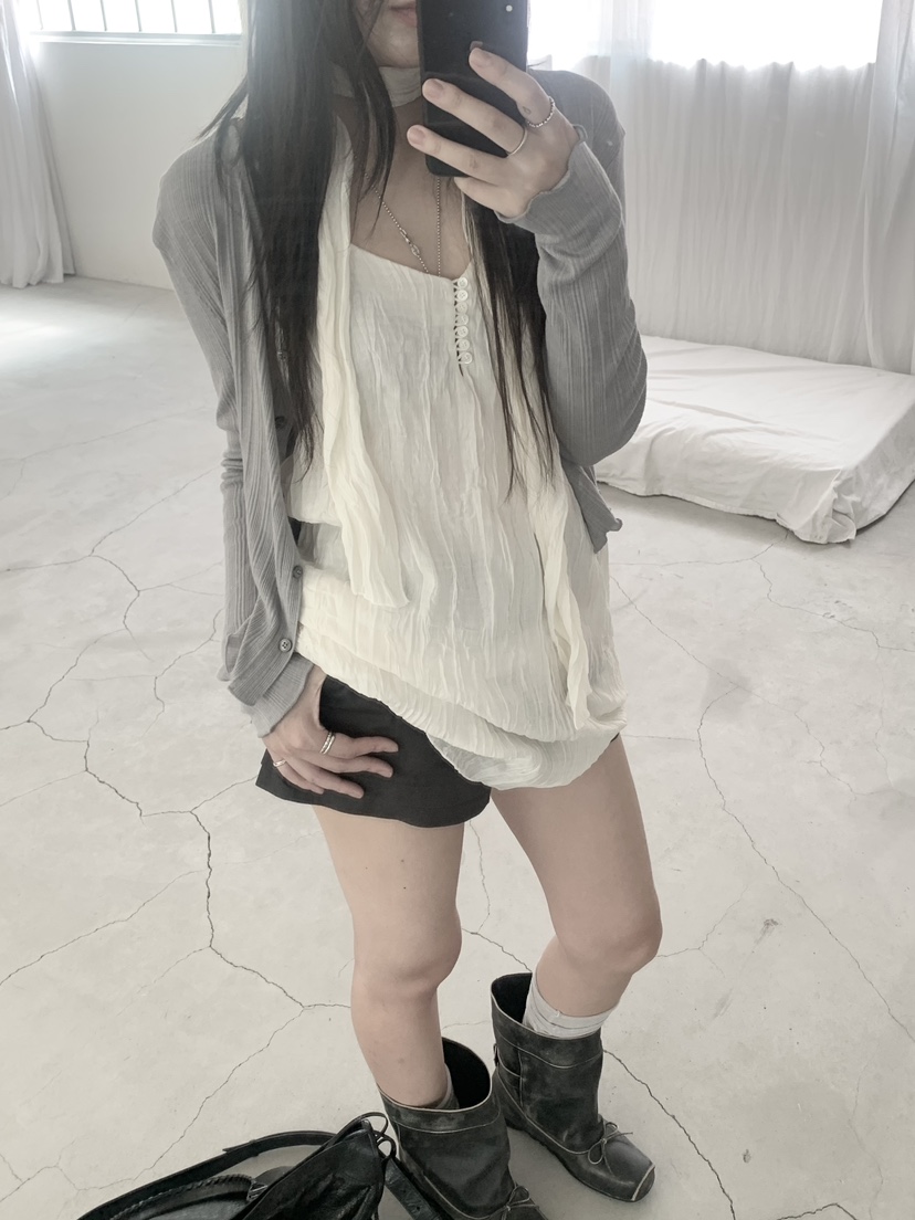 MUGE韓國直郵女士新款休閑職業推薦時尚人氣連衣裙含圍巾MUGE連衣裙