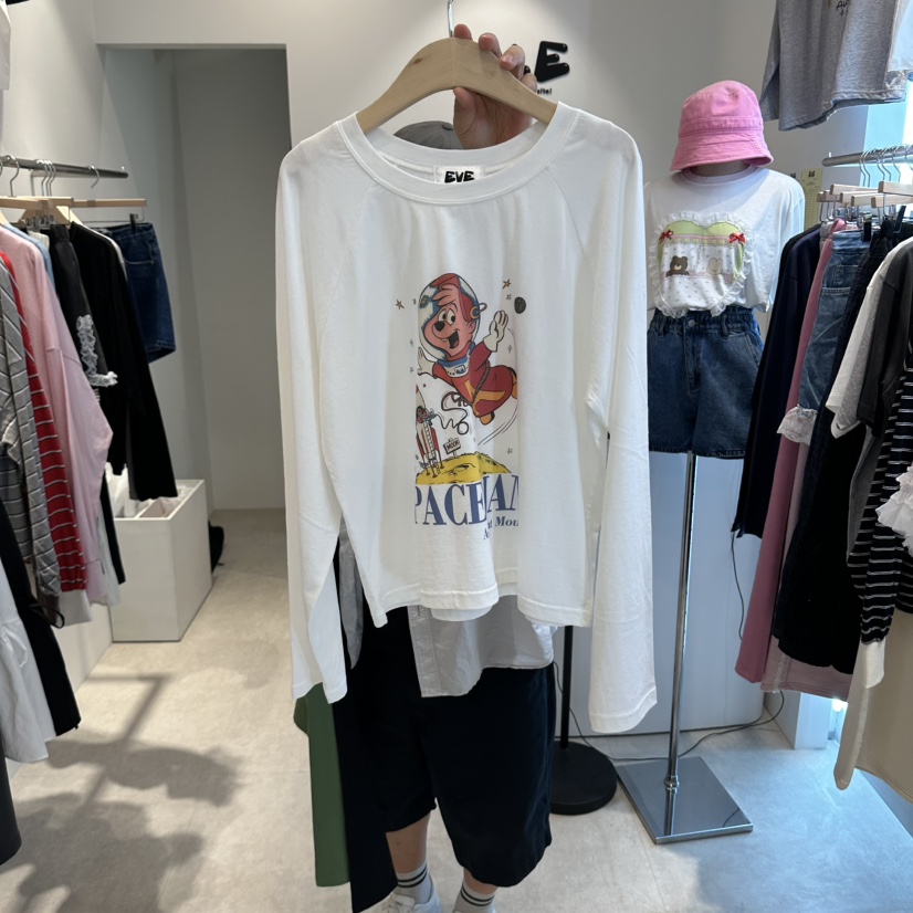 EVE東大門實拍女裝新款真品人氣推薦熱賣休閑時尚長袖T恤EVE長袖T恤圖色1