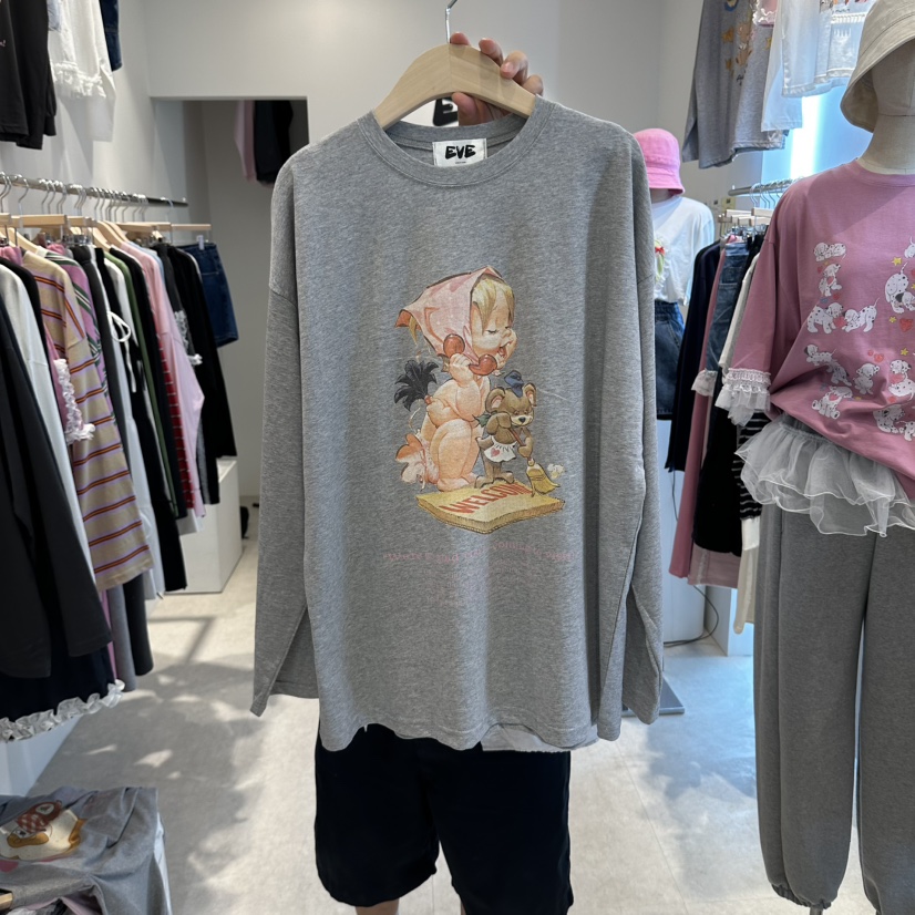 EVE東大門代購女裝新品休閑熱賣職業時尚推薦真品長袖T恤EVE長袖T恤圖色2